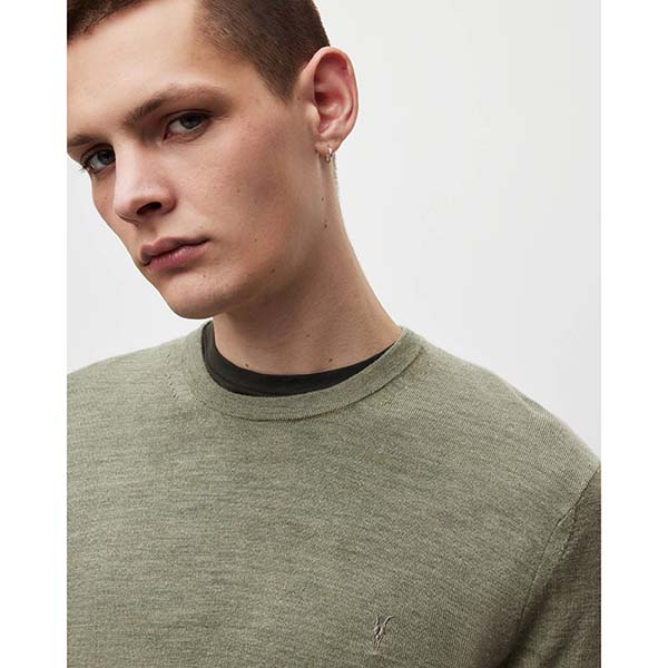 Allsaints Australia Mens Mode Merino Crew Sweater Green AU73-905